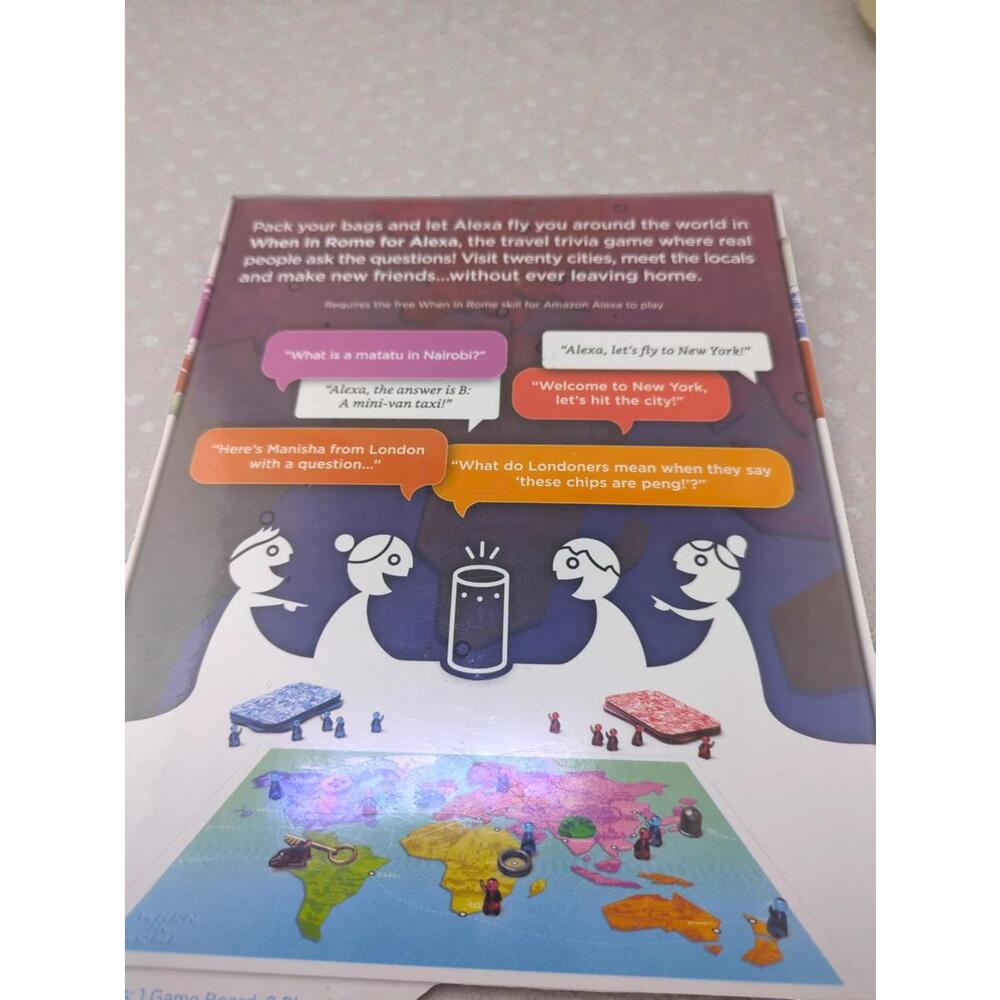 When In Rome Travel Trivia Game for Alexa - New In Box - Picture 5 of 5